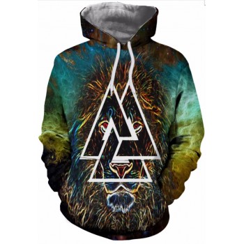 PSYCHEDELIC RASTA LION 3D HOODIE
