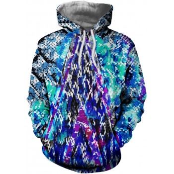 PSYCHEDELIC SCALES 3D HOODIE