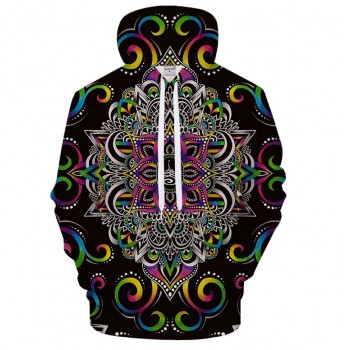 PSYCHEDELIC SPACE FLOWER POWER 3D HOODIE