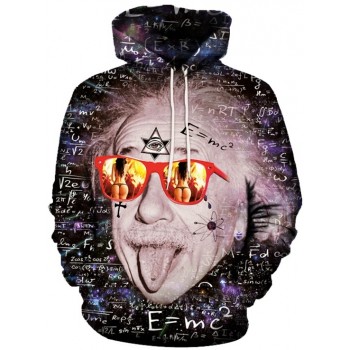 PSYCHEDELIC TRIPPY EINSTEIN 3D HOODIE