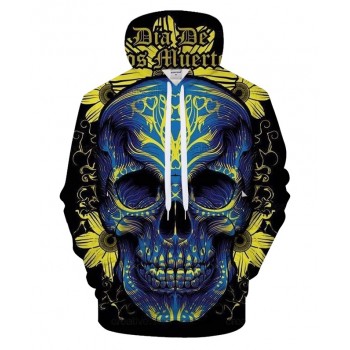 PSYCHEDELIC TRIPPY SKULL 3D HOODIE