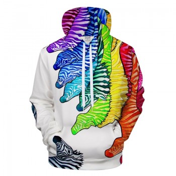PSYCHEDELIC ZEBRA 3D HOODIE