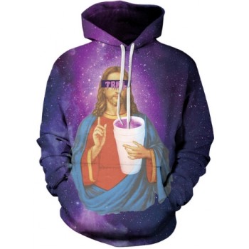 PURPLE DRANK JESUS DIRTY SPRITE TRILL 3D STREET WEAR HOODIE