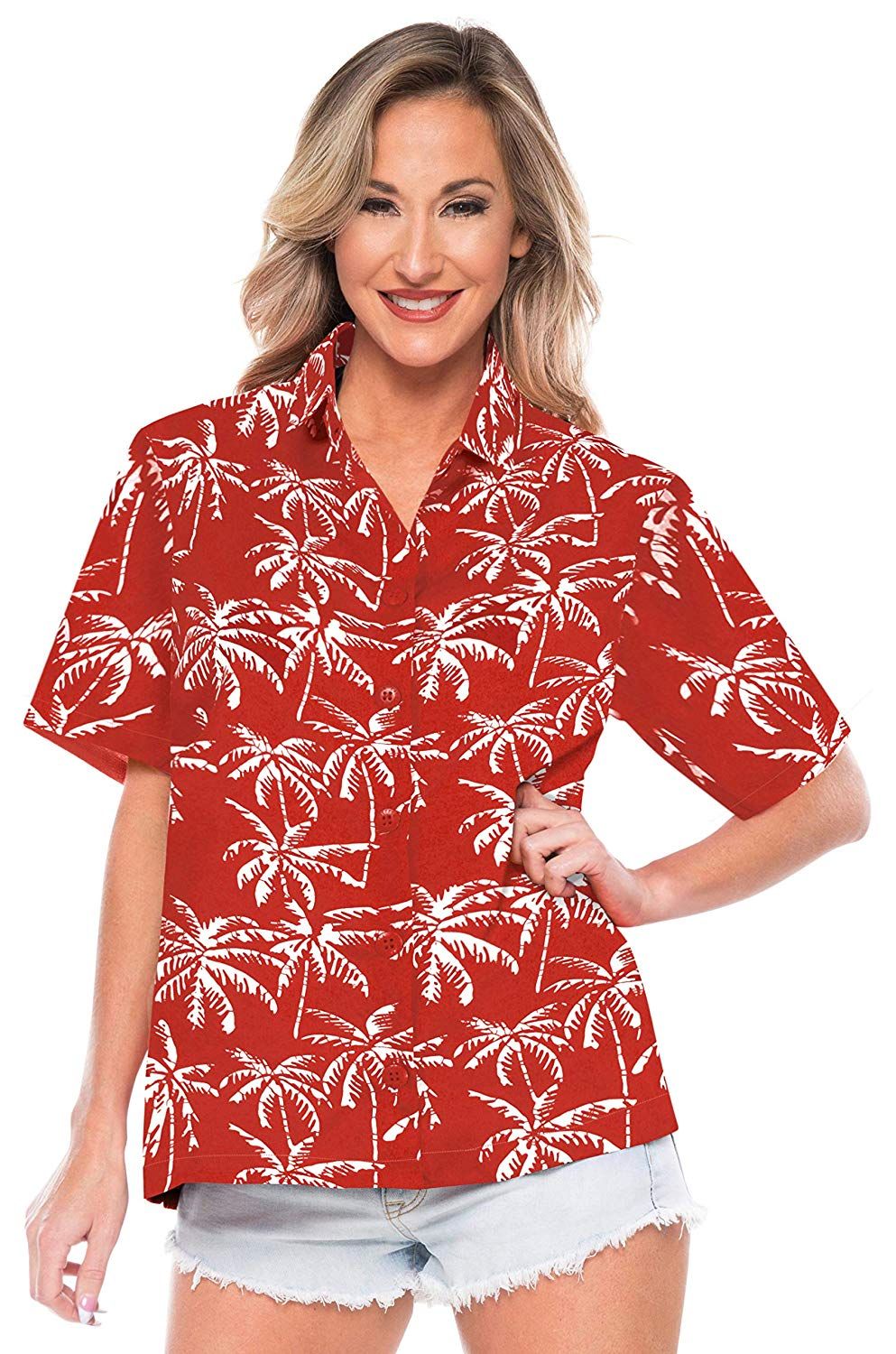 Palm Red Awesome Design Hawaiian Shirt