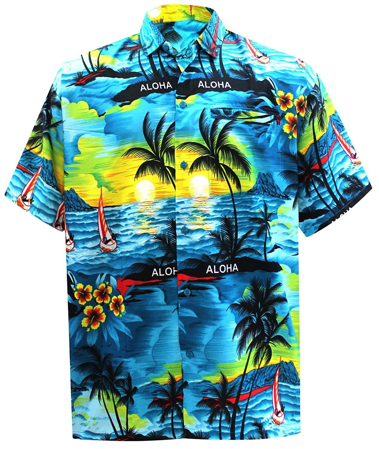 Palm Tree Blue Amazing Design Hawaiian Shirt