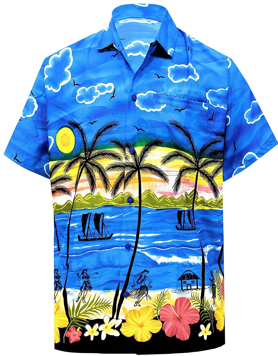 Palm Tree Blue Awesome Design Hawaiian Shirt