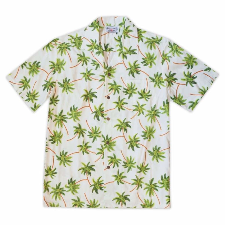 Palm White Unique Design Hawaiian Shirt