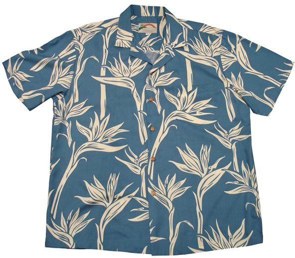 Pareau Paradise Blue White Nice Design Hawaiian Shirt
