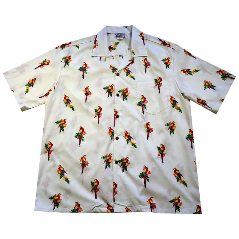 Parrots White Unique Design Hawaiian Shirt