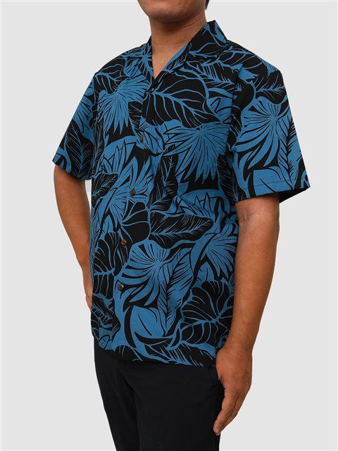 Polynesian Monarchy Blue Black Unique Design Hawaiian Shirt