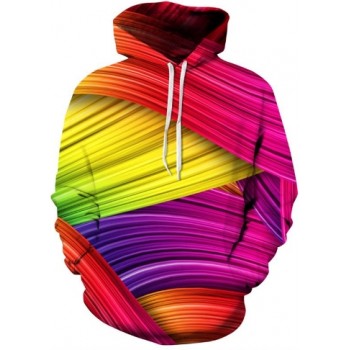 RAINBOW LINES 3D STREET WEAR HOODIE