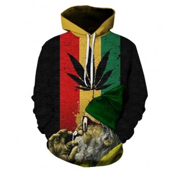 RASTA WEED HERB OG MAN 3D HOODIE