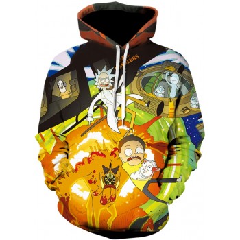 RICK AND MORTY EXPLOSION 3D HOODIE