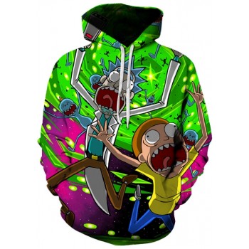 RICK AND MORTY PORTAL TRIP 3D HOODIE