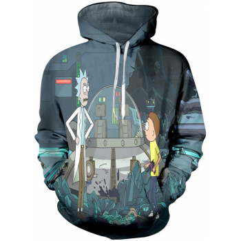 RICK AND MORTY SPACESHIP 3D HOODIE