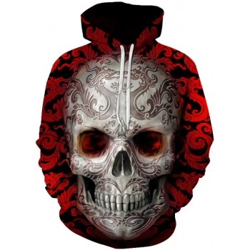 RUBY SKULL TATTOO 3D STREET WEAR HOODIE