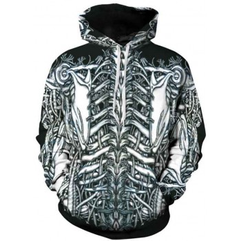 SKELETON BODY FRAME 3D STREET WEAR HOODIE
