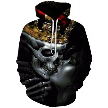 SKELETON PIMP KING 3D STREET WEAR HOODIE