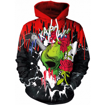 SKELETON SKULL BLAST 3D STREET WEAR HOODIE