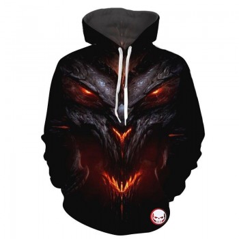 SKULL FACE DEMON 3D HOODIE