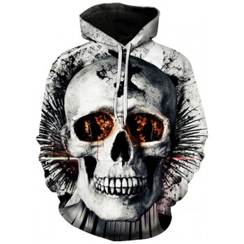 SKULL FIERY EYES 3D HOODIE