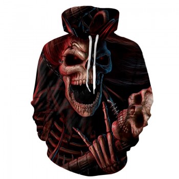 SKULL GUITAR 3D HOODIE