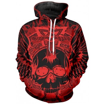 SKULL RED EVIL 3D HOODIE