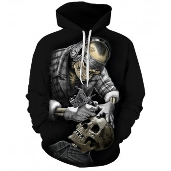 SKULL TATTOO ARTIST 3D HOODIE