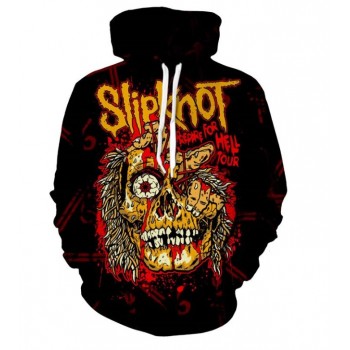 SLIPKNOT BAND SKELETON HEAD 3D HOODIE