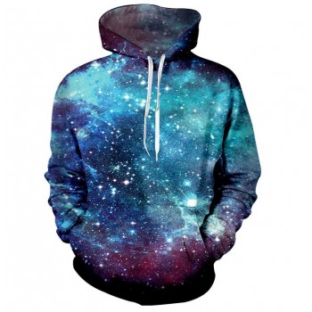 SPACE GALAXY DIAMOND STARS PULLOVER HOODIE