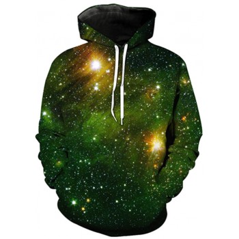 SPACE IN GREEN 3D STREET WEAR HOODIE
