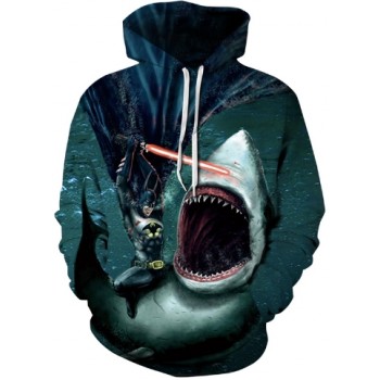 STAR WARS BATMAN SHARK 3D STREET WEAR HOODIE