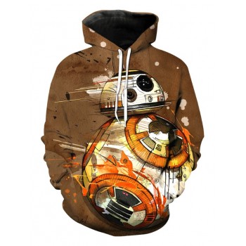 STAR WARS BB8 - 3D STREET WEAR HOODIE - by www.wesellanything.co