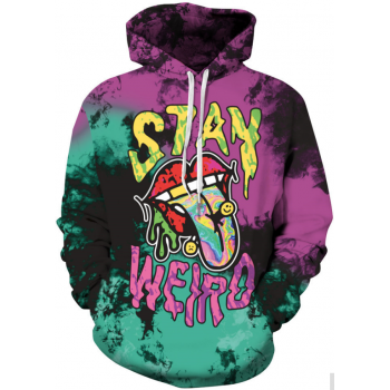 STAY WEIRD 3D STREET WEAR HOODIE