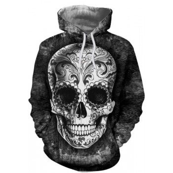 SUGAR SKULL TATTOO FACE 3D STREET WEAR HOODIE