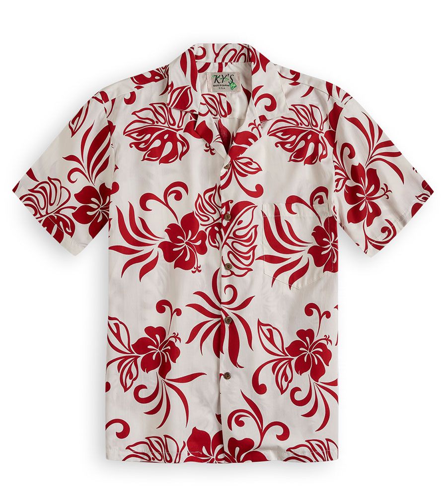San Souci Sunset White Red Best Design Hawaiian Shirt