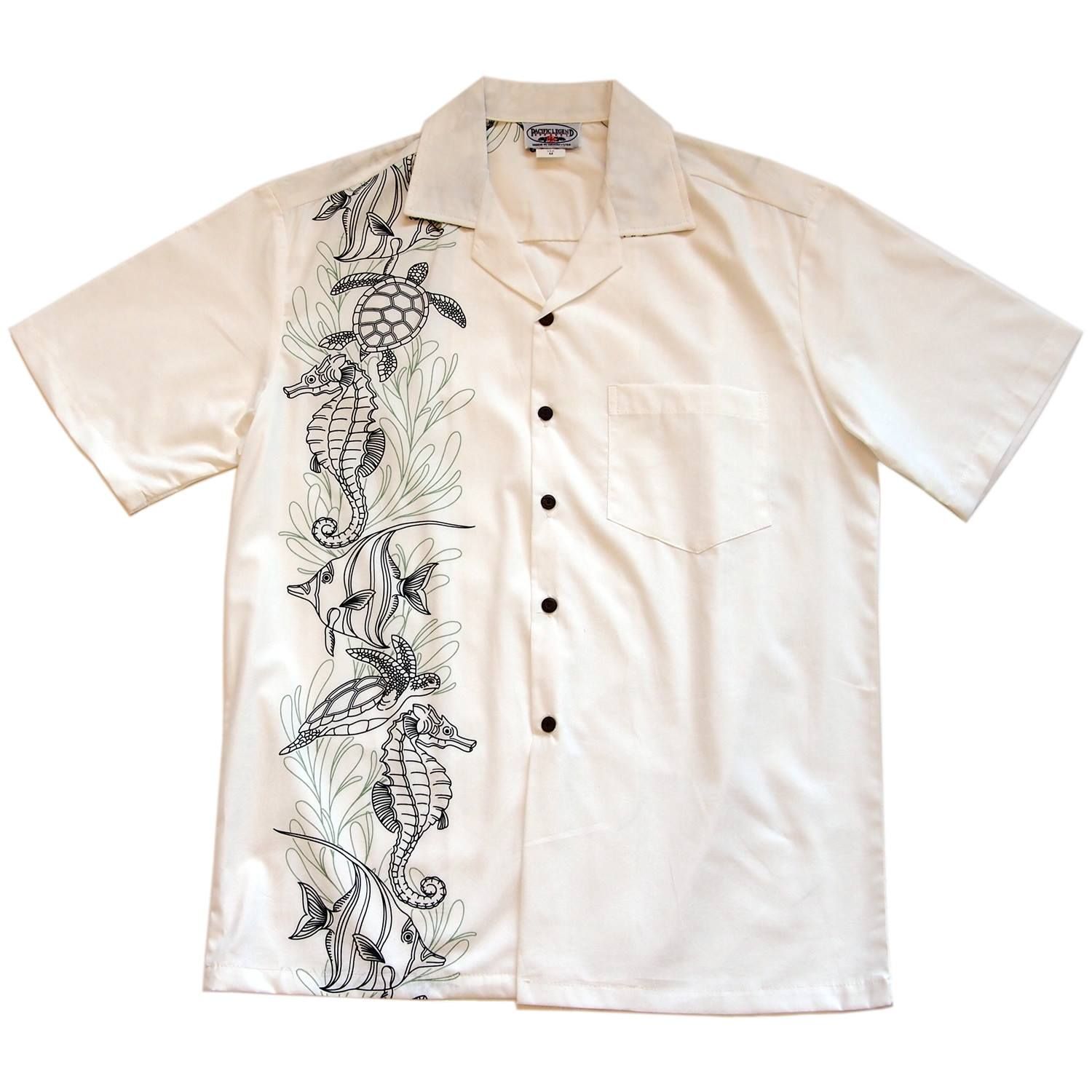 Sea Life White Unique Design Hawaiian Shirt