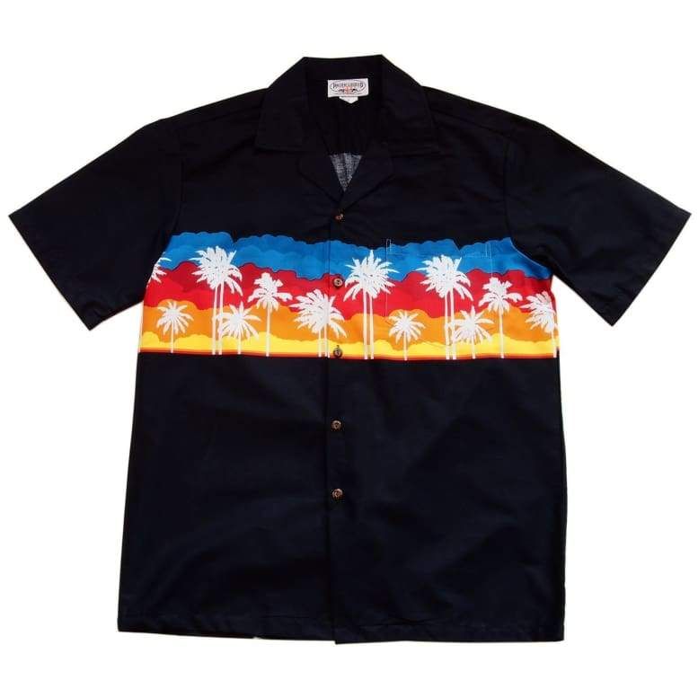 Sunset Black High Quality Hawaiian Shirt