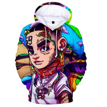 TEKASHI69 6IX9INE RAPPER PULLOVER 3D HOODIE