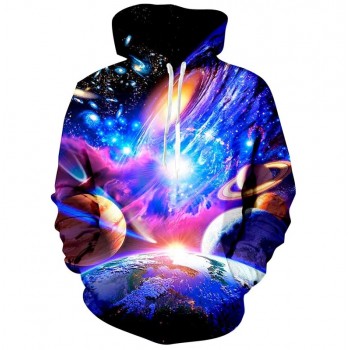 THE GALAXY SPACE PULLOVER 3D HOODIE