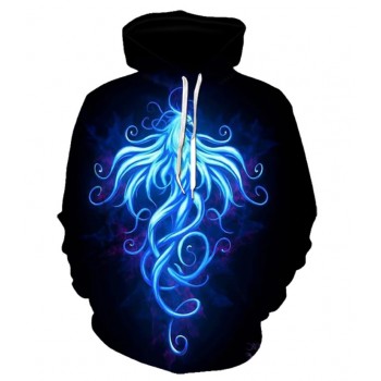 THE PHOENIX ELECTRIC BLUE 3D HOODIE