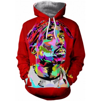 TUPAC SHAKUR FACE ART 3D HOODIE