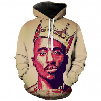 TUPAC SHAKUR KING OF RAP 3D HOODIE