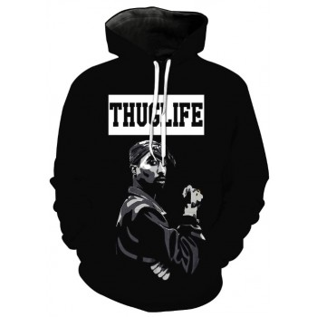 TUPAC SHAKUR THUG LIFE 3D HOODIE