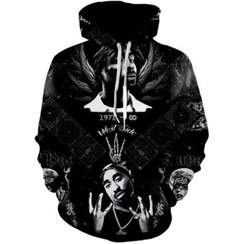 TUPAC SHAKUR WEST SIDE 3D HOODIE