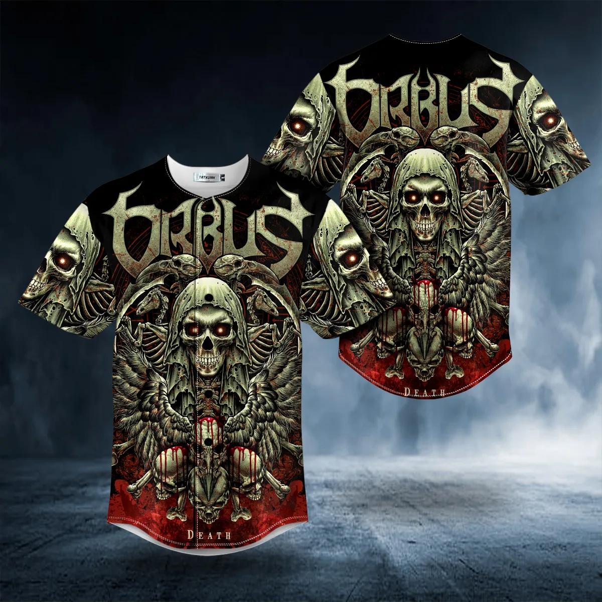 The Mummy Orbus Grim Reaper Skull Baseball Jersey