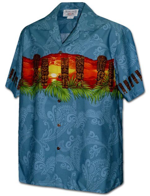 Tiki Blue Amazing Design Hawaiian Shirt