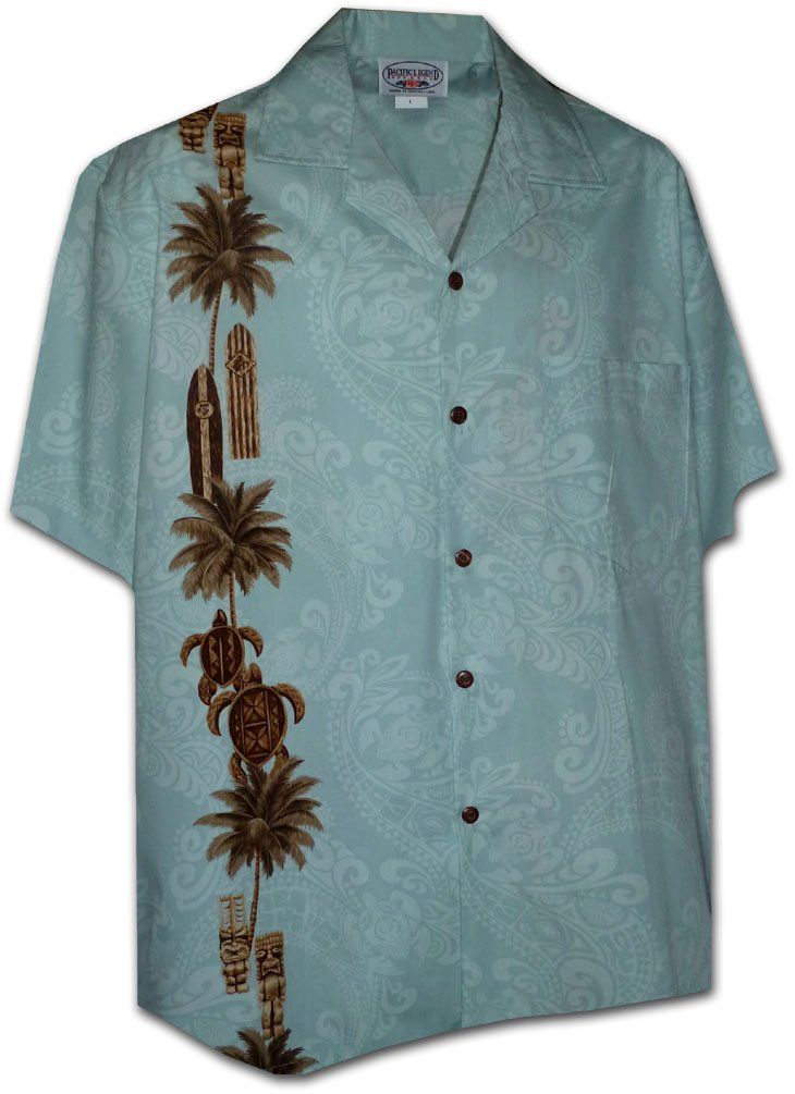 Tiki Blue Brown Unique Design Hawaiian Shirt