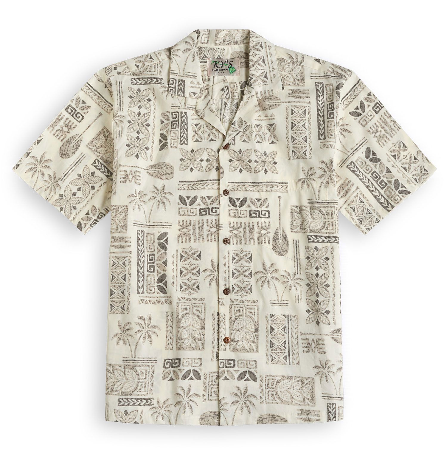 Traditional Tapa Natural Best Design Hawaiian Shirt