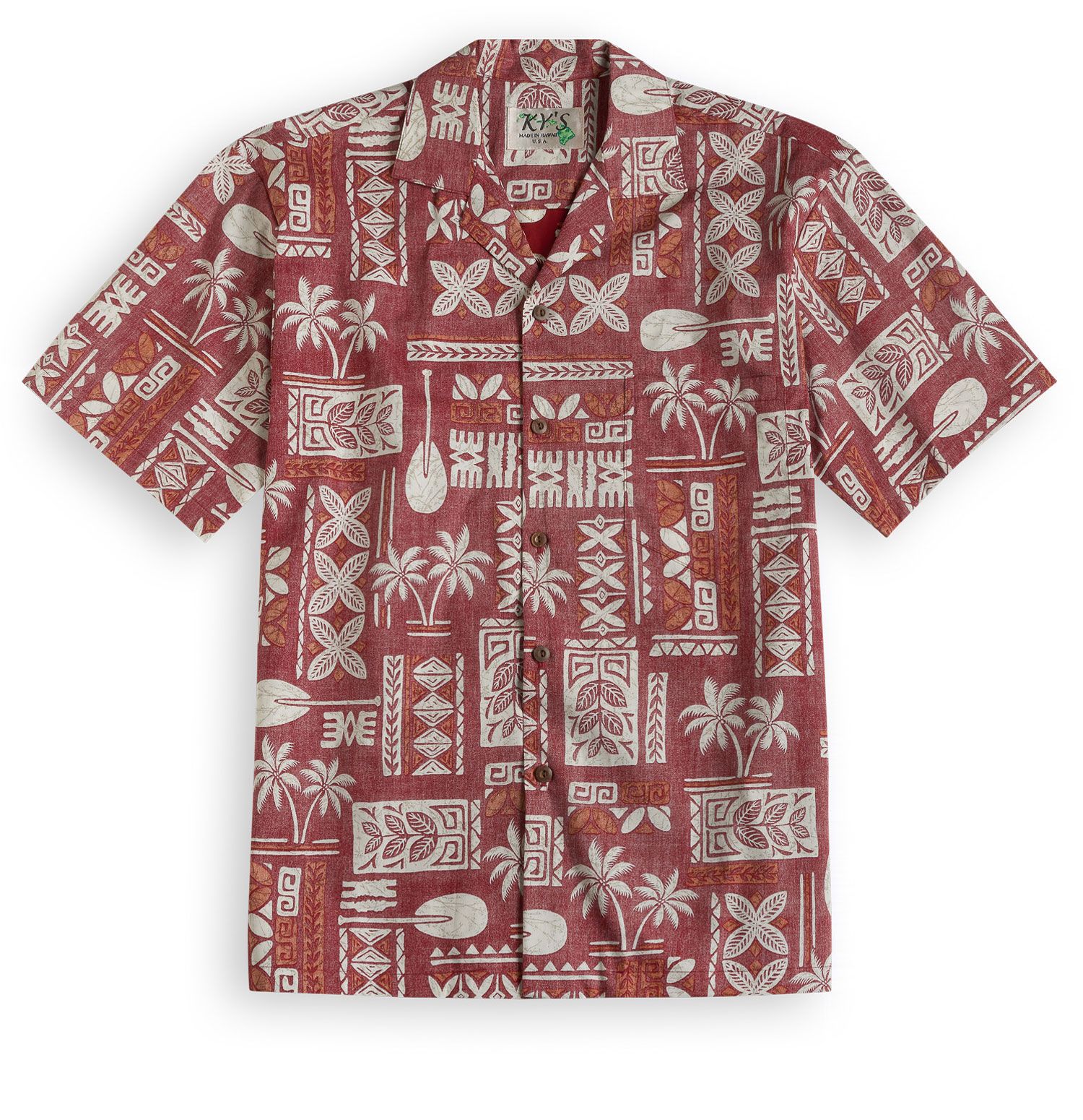 Traditional Tapa Red Nice Design Hawaiian Shirt